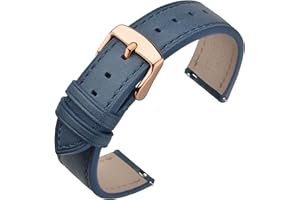 ANNEFIT Cinturino Orologio 16mm 17mm 18mm 19mm 20mm 21mm 22mm, Cinturini per Orologi in Pelle a Sgancio Rapido per Uomo e Donna