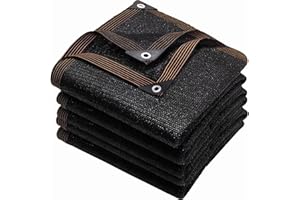 SUNSHINE SMILE Red de sombreado 4 x 4 m, protección solar con ojales, tejido de protección visual 90% efecto sombreado, para invernadero y jardín