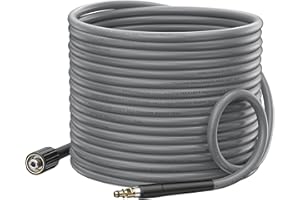 DANCINGBOAR Super Flessibile Tubo di Ricambio per Idropulitrice da 10M per Karcher K2 K3 K4 K5 K6 K7, Baionetta Click a M22-14mm Filettatura 3600PSI Tubo di Prolunga per Kärcher con Uscita Filettata