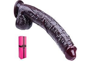 HAINUO Consolador enorme y grueso de 30 cm, consolador de silicona negro, ventosa fuerte. Consolador anal ancho XXXL extra grande, consolador largo de pene grande realista, juguete sexual para adultos