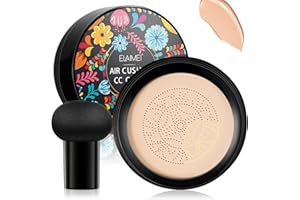 TAILAIMEI Mushroom Head Air Cushion BB Cream, CC Cream, Long Lasting Nude Makeup with Mushroom Makeup Sponge, Base Primer, Concealer Lasting Nude Moisturizing Brightening-Natural