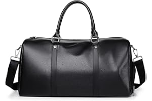 FANDARE Sac de Voyage pour Femme et Homme Sac de Bagage à Main Léger Sac a Main Weekend Sac de Sport de Gym avec Compartiment à Chaussures Imperméable Cuir Sac de Week-End Sac d'Hôpital