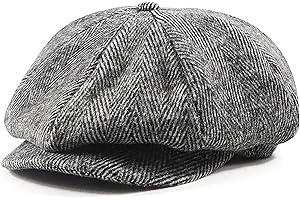 Bigoco Gorras Boina Planas de Hombre Ajustable Gorras de Irlandesa Sombreros Baker Boy Newsboy Casquillo Herringbone Gatsby Cabbie Gorras