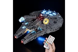 Hosdiy RC LED Light Kit for (Millennium Falcon) 75192 - Compatible with Lego 75192 - Lighting Kit (Only Light, No Building Model) (Standard RC Light Kit)