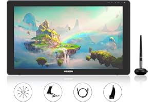 HUION KAMVAS 22 Plus Drawing Tablet with Screen, Full-laminated QD Screen 140% s RGB, Android Support, 21.5 inch Graphics Tablet Ideal for Homeworking & Distance Learning Adjustable Stand