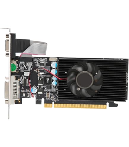 Jectse GT610 Grafikkarte – 2 GB DDR3, Mit Lüfter, Für Office & Einfache Spiele