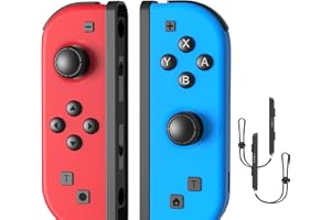 Newfun Controller for Switch Compatible with Switch/Lite/OLED Consoles, 2 Sets of Wireless Controllers with Dual Vibration,6-Axis Gyro,Turbo Boost Function,Joystick,Quick Pairing