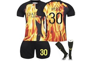 Umiquansome 23/24 PSG Football Kit for Kids PSG Tracksuit Away Kit Jersey Tracksuit No.7 Training Shirts Shorts Socks Paris PSG Kit for Boy Adult Home Jersey DD1