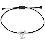 Schutzengel Armband Für Mädchen, Silber, Verstellbar 13-26 Cm – Mit Geschenkbox, Ideal Zur Kommunion