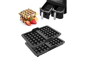 ZenithyrEn Accessori per friggitrice ad aria calda Ninja 2 pezzi Accessori Ninja Airfryer con Ninja AF400EU, AF451EU, SL400EU, e AF500DE, doppio inserto in silicone per waffle per Airfryer