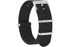 BISONSTRAP Nylon Uhrenarmband für Herren, Einteilige Militär Armband, 18mm 20mm 22mm