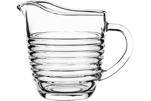 Galicja Caraffa per latte in vetro Karin – Brocca in vetro resistente al calore – Brocca in vetro piccolo – Caraffa in vetro senza coperchio – Brocca per acqua – Latte – Modello 2 200 ml