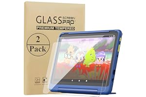 HunDun Pack of 2 Screen Protectors for 10 Kids Pro, Protective Glass Screen Protector, Tempered Glass Film, 9H Hardness, Shockproof