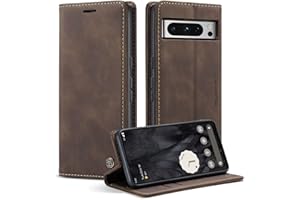 SLWYF Handyhülle für Google Pixel 8 Pro Hülle +2 Stück Panzerglas Schutzfolie, Premium Leder Brieftasche Schutzhülle [Kartenfach][Stand] für Google Pixel 8 Pro,Kaffee