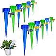 HASTHIP Plastic 12 Pcs Drip Irrigation Kit For Home Garden, Self-Watering Spikes For Plants, Automatic Plant Water Dropper With Slow Release Control Valve Switch Drip Irrigation System