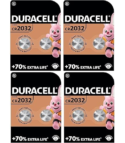 DURACELL CR2032 Piles Boutons Au Lithium 3V (lot De 4) - Jusqu’à +70