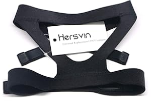 Universal CPAP Headgear, Hersvin Replacement Headband Straps Compatible with Most Nasal, Full-Face Sleep Apnea Masks of Respironics, Resmed, Resmart Ventilator (Black)