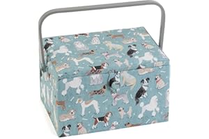 Hobby Gift Große Nähbox, Holz/Stoff, Hunde