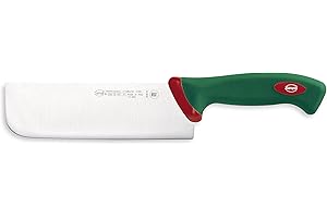 Sanelli Premana Professional Coltello Nakiri, Acciaio Inossidabile, Verde/Rosso, 31.5 x 3 x 6 cm