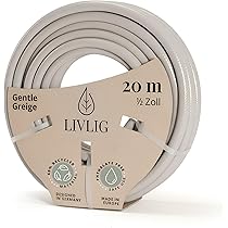 Tuyau Arrosage Enrouleur Enrouleur De Tuyau D'Arrosage Tillvex 20+2m Avec Support Murale - Pistolet 9 Fonctions - Rotation 180° - Gris Dévidoir Tuyau Jardin 20m Support Mural