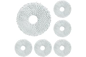 DIVONO Confezione da 6 panni di ricambio per robot aspirapolvere Dreame L10 Ultra / L10s Pro / L10s Ultra Ultra / L10s Ultra, panni in microfibra lavabili (bianco)
