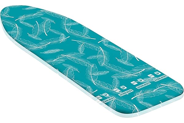 Leifheit Housse pour table à repasser Thermo Reflect S-M, housse de table à repasser rembourrée, housse pour planche à repasser jusqu'à 125 x 40 cm avec cordon de serrage
