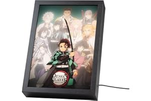 Grupo Erik: Quadro LED Demon Slayer Manga Lamina decorativa Illuminata per cameretta ragazza, stanza bambine/Decorazione Anime Demon Slayer Ufficiale Gadget