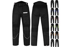 Inflori Motorbike Waterproof Trouser CE Approved Armored Motorcycle Trouser Pant for All Weather with Removable Lining - Regular Length 32 inches