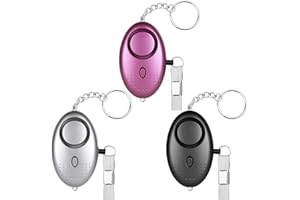 Flintronic Osobiste alarmy osobiste dla kobiet, 3-pak, 140 dB, osobiste alarmy z oświetleniem LED, alarm awaryjny dla kobiet, dziewcząt, dzieci i osób starszych