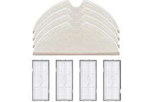 Fixbetter Zubehör-Set für Roborock Q8 Max/Q8 Max+/Q5 Pro/Q7/Q7+/Q7 Max/Q7 Max+ Roboter-Staubsauger-Ersatzteile, 4 Filter, 4 Wischpads (8 Stück)