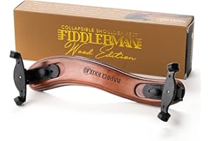 Fiddlerman Schulterstütze für Violine aus Holz für 4/4 und 3/4 mit klappbaren und höhenverstellbaren Füßen