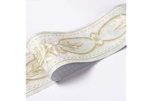 BANGGO Bordo adesivo per carta da parati impermeabile, motivo 3D, rimovibile, autoadesivo, per cucina e bagno, 10,6 x 500 cm