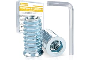 Caianwin-20 stycken inskruvningsmuttra M10, inskruvningsmuttrar trä M10 X 25mm