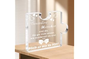 QWZIFY Dankeschön Geschenke Abschiedsgeschenk Kollegen Geschenk Kollegin Geschenk Valentinstag für Freund Freundin Schutzengel Acryl Puzzle Deko Motivationsgeschenke Freundschaft Geschenke für Frauen