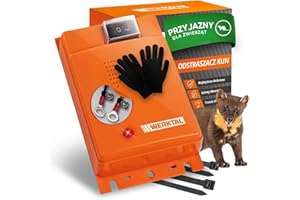 WERKTAL Samochodowy odstraszacz kun, ochrona przed kunami z ultradźwiękami i lampą błyskową (akumulatory samochodowe), automatyczny, trwała ochrona przed kunami w komorze silnikowej
