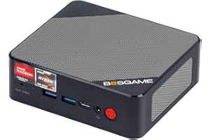 BOSGAME Gaming Mini PC Ryzen 7 7735HS Radeon 680M Mini PC de Jeu 32 Go de RAM DDR5 PCIe 4.0 SSD NVMe de 1 to pour Ordinateurs de Bureau, Wi-Fi6E, BT5.2, Affichage Triple 4K, USB4 8K@60, LAN 2.5G