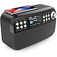 CD Player, DAB+ / DAB Radio, HiFi System, Portable Bluetooth Speaker, 10W Fast Qi Wireless Charger, iPhone and Android, FM Radio, USB Port, MP3 Player and Aux In, 2x 5W Stereo Speakers