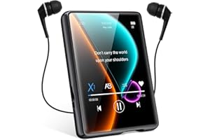 MECHEN 32GB MP3 Player with Bluetooth 5.0，2.4" Full Touch Screen HiFi Sound Music Player with Speaker，FM Radio，E-Book，Line-in Recording，Support up to 128G. (M3-MYBlack)