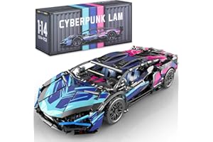 TIRFF Technique Speed ​​​Champion Voiture de course 1314 pièces, 1:14 MOC jouet de construction, cadeaux de modèle de voiture pour garçons et adultes