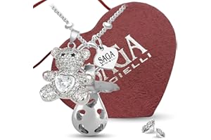 SAGA GIOIELLI® Collana Donna Chiama Angeli Gravidanza Richiamo degli Angeli Donna Incinta Ciuccio Orsacchiotto