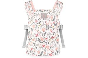 GAGAKU Portabebés para muñecas para niños, transportador de Reborn muñecas con Correas Ajustables para niños muñecas de Juguete Accesorios para muñecas – Rosa