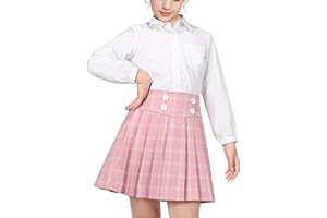 Sunny Fashion Filles Jupe Beige Plissé Nœud Papillon Retour école Uniforme 6-14 Ans