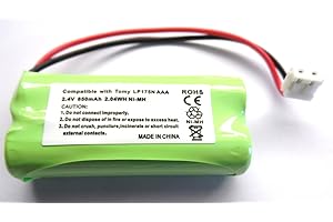 GBL Rechargeable Replacement 2.4V 850mAh NiMH Battery for Tomy TF525 Digital Baby Monitor