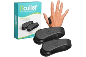 Aculief - Award Winning Natural Headache, Migraine, Tension Relief Wearable “ Supporting Acupressure Relaxation, Stress Alleviation, Soothing Muscle Pain(Black)