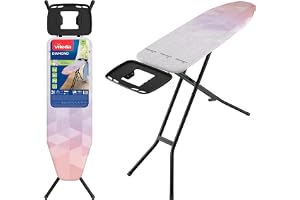 Vileda Diamond Strykbräda, strykbord för ångstrykstationer, strykyta 120 x 38 cm, titanbelagt stryköverdrag, höjdjusterbart s