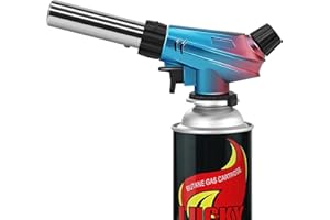WANBRO Kitchen Blow Torch Head, Powerful 2500°F Adjustable Jet Flame, Butane Gas Lighter for Food Cooking, Creme Brulee, Soldering & Welding (Gas Canister NOT Included)