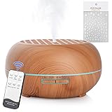 Simpeak Diffusore Atomizzatore di Oil Essenze 550 ml, Vaporizzatore 7 Colori LED,Diffusore Oli Essenziali, Purificatore Aria,
