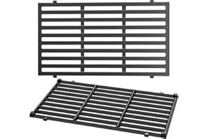 Coisien 7637 Grill Grate Replacement for Weber Spirit 200 Series, Grill Spare Parts for Weber 7637, Cast Iron Spare Parts for Spirit E-210, E-220, S-210, S-220 Gas Grills (with front Control Buttons).