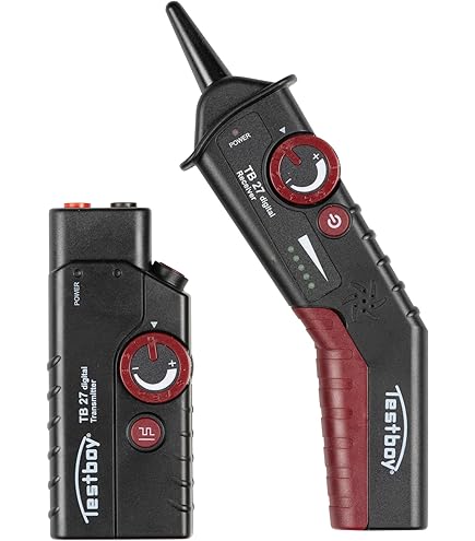 Testboy 11 contactloze spanningstester vanaf 110 V AC met optisch en akoestisch display (Volt Detector, capacitieve meetmethode, CAT III 1000 V, ABS kunststof behuizing), rood