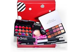 ATB-GIFT Juego de Maquillaje All in One Makeup Gift Set, Incluye Eyebrow cream, Brillo de Labios, Brochas, etc. Para las mujeres jovenes(8pcs)